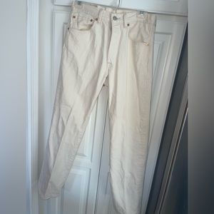 Levi’s 501 White Oak Denim Cone‎ Button Fly Jeans Size 32X32 Cream